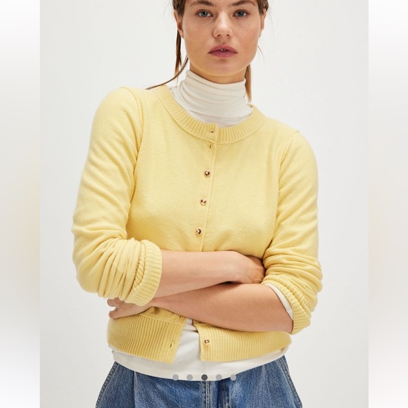 Free People Sweaters - Free People Nocturnal Solid Wool-Cashmere Cardigan - Oil Painting - Large